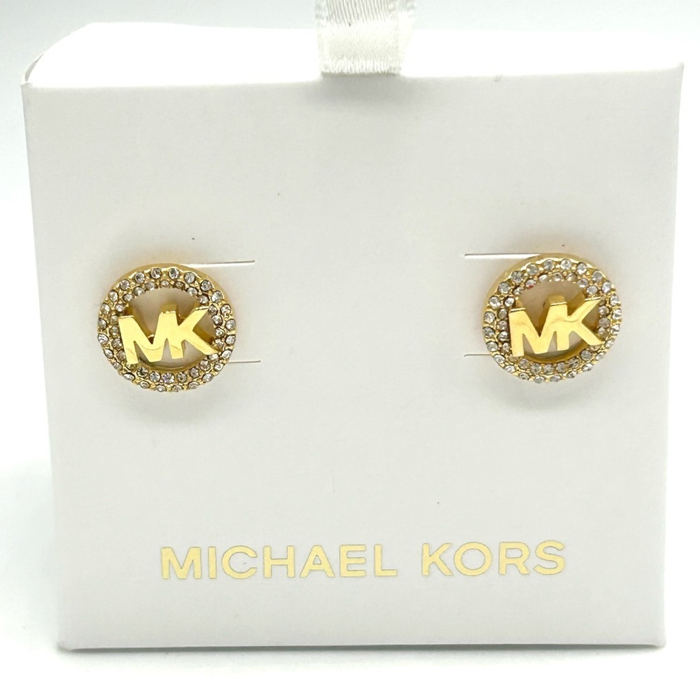 Michael Kors Pave Circle Earrings NWT $85